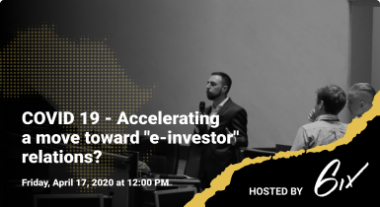 Africa - COVID 19 - Accelerating a move toward "e-investor" relations?