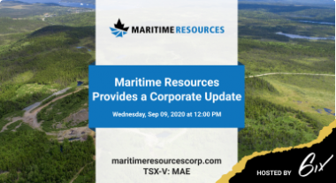 Maritime Resources - Maritime Resources Provides a Corporate Update
